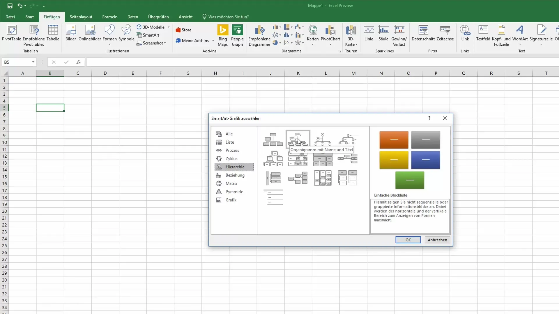 Créer un organigramme dans Excel - Méthode efficace avec SmartArt