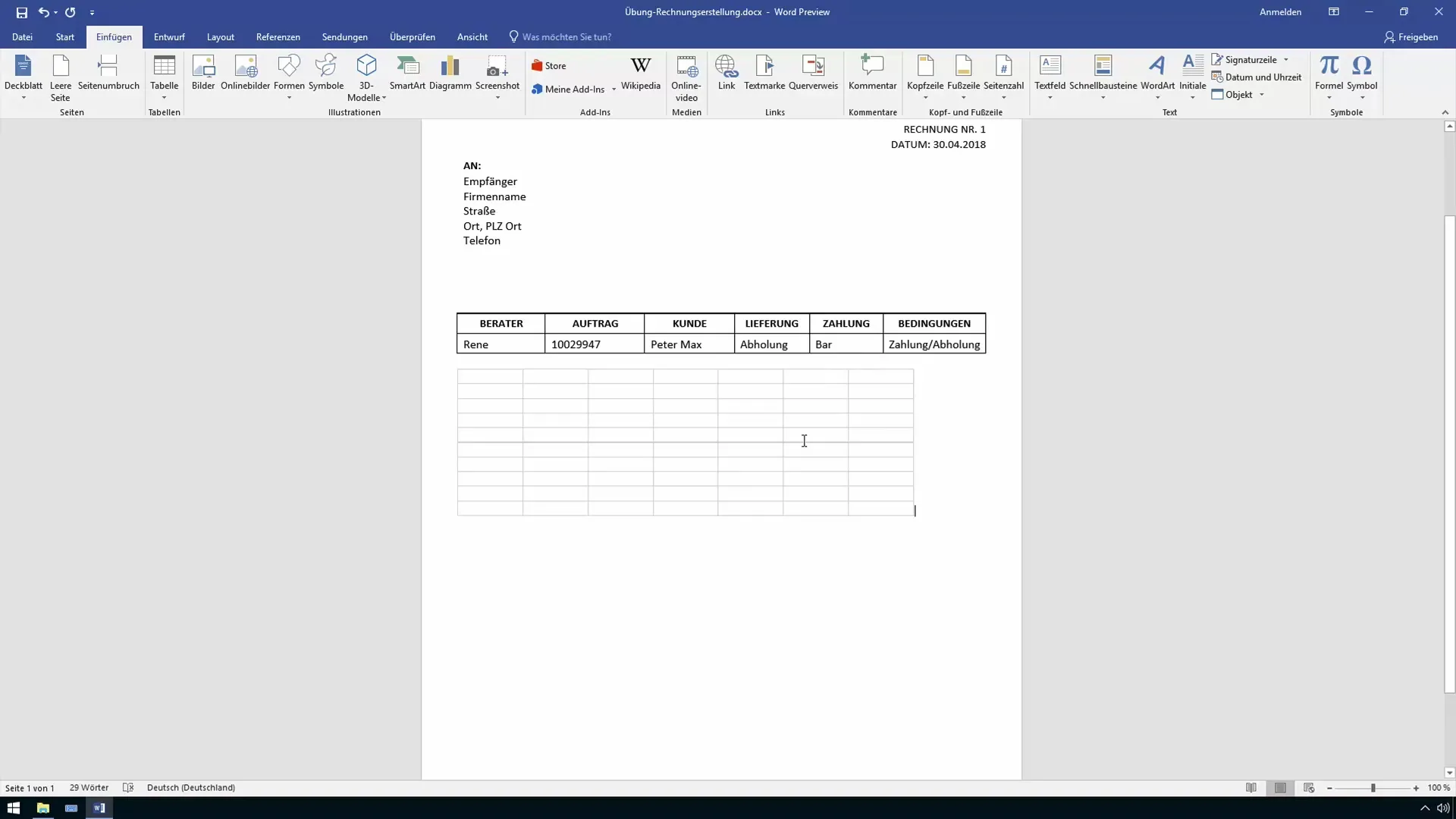 Integrate Excel tables effectively into Word documents