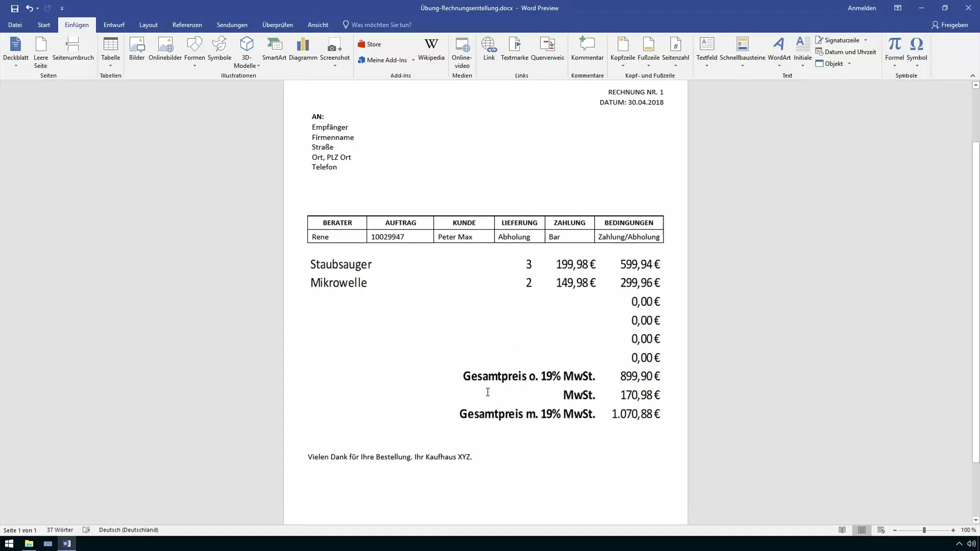 Efficiently incorporate Excel tables into Word documents