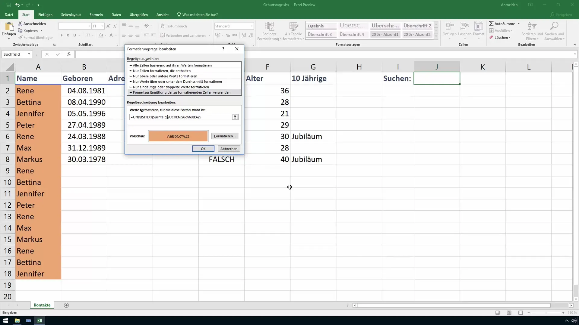 Interaction dans Excel : Utiliser efficacement le champ de recherche