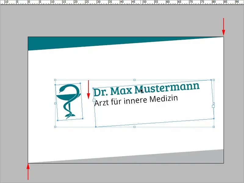 Création de cartes de visite sur Adobe InDesign - Style classique : design pour médecin