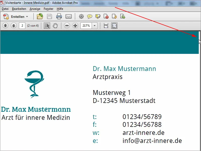 Adobe InDesign'da kartvizit oluşturma - Klasik stilde: Doktor tasarımı