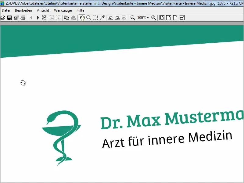 Adobe InDesign'de kartvizit oluşturmak - Klasik tarz: Doktor tasarımı
