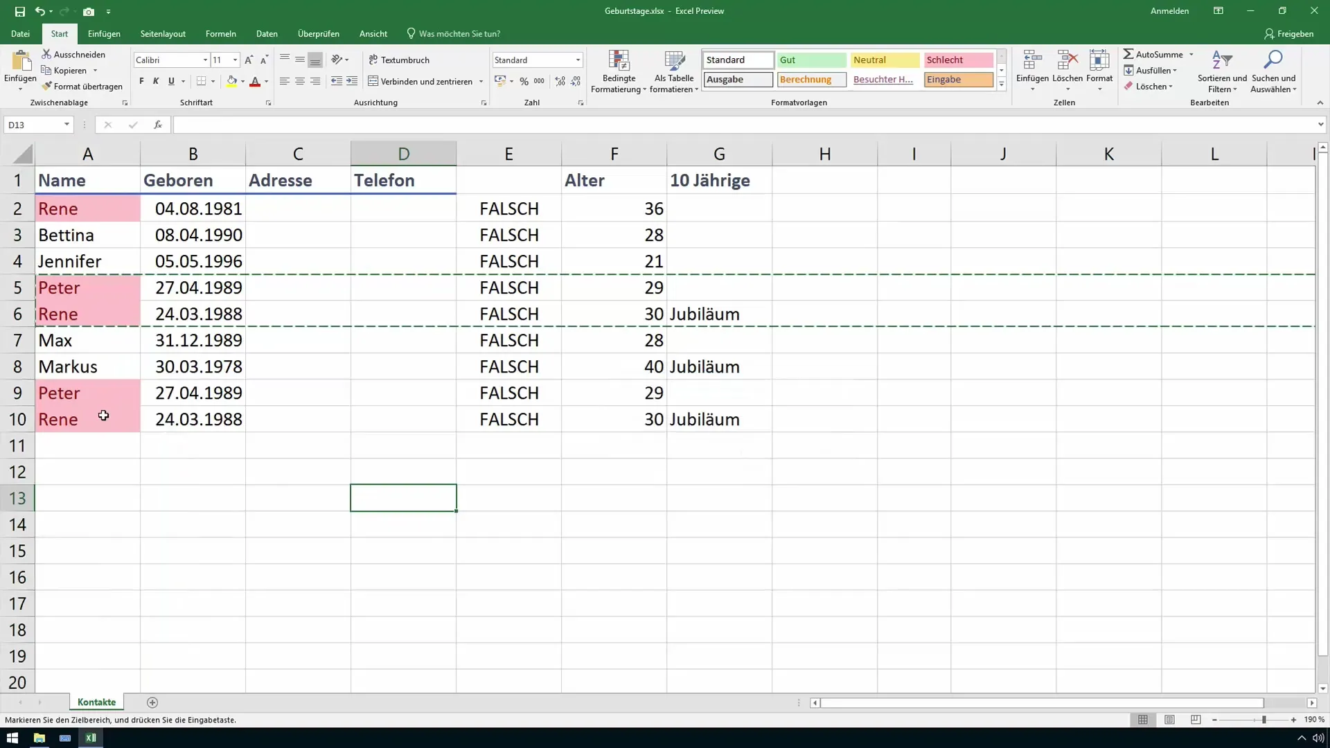 Identifiez et traitez les valeurs doublons dans Excel