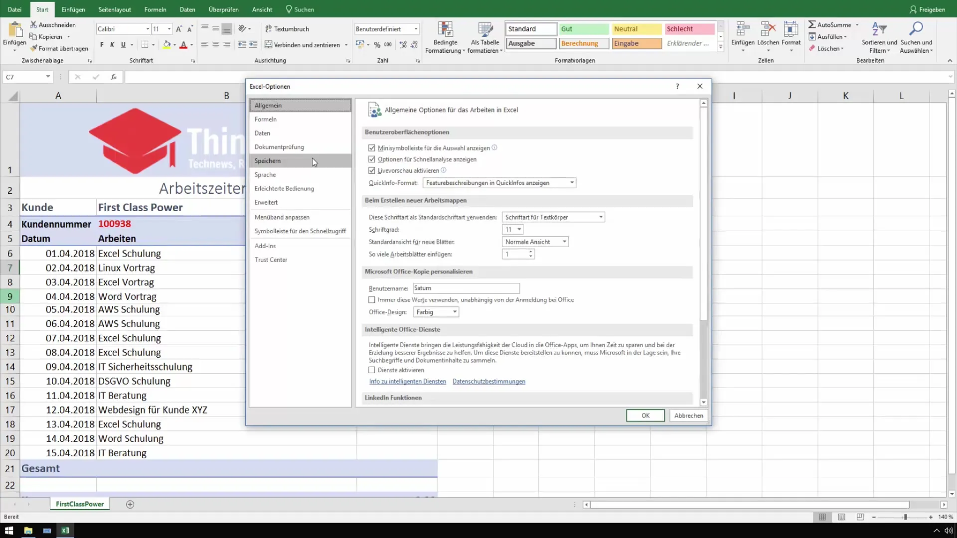 Memasukkan waktu dengan efisien menggunakan blok angka di Excel