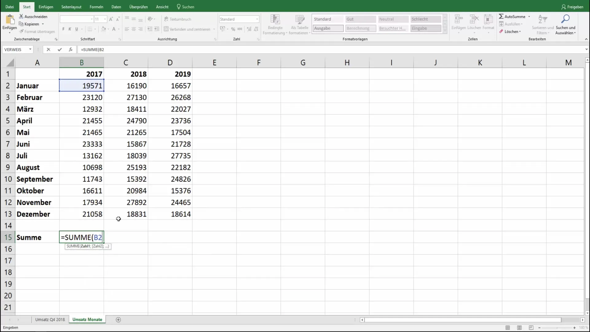 Copy formulas in Excel efficiently automatically