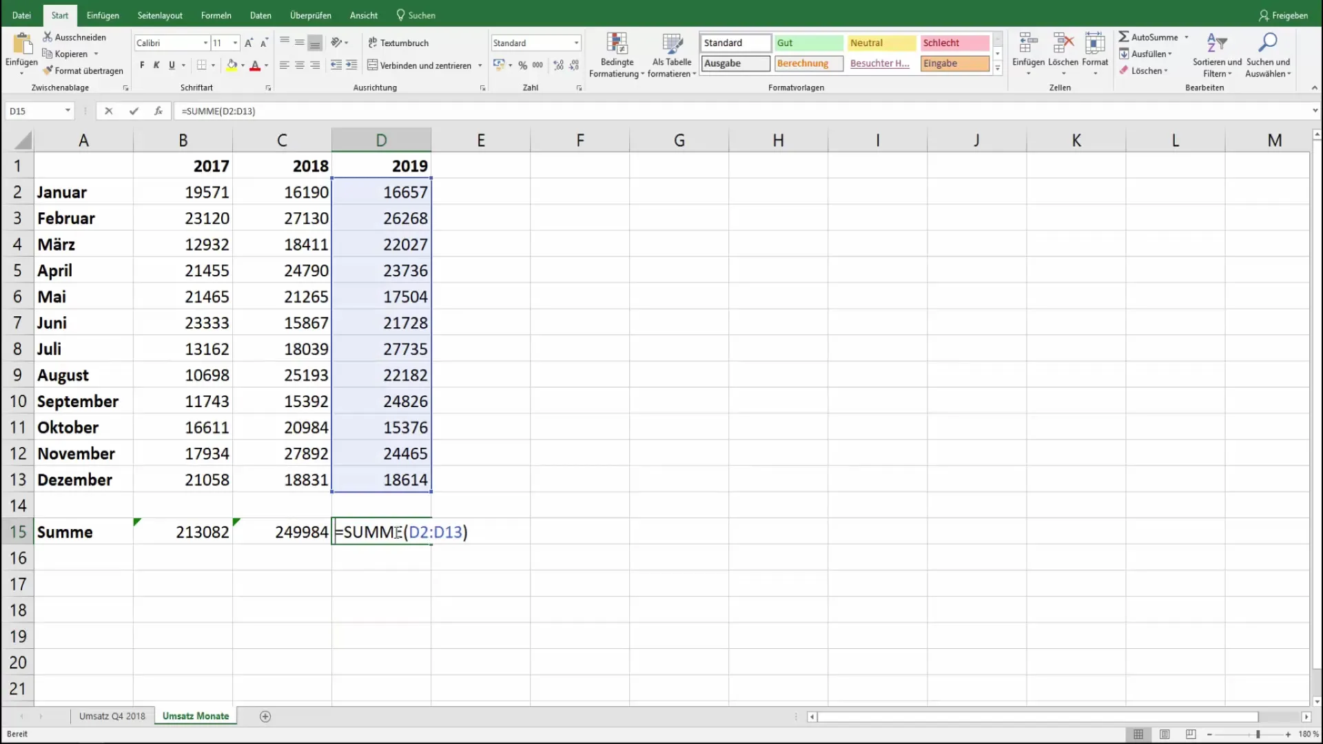 Copy formulas in Excel efficiently automatically