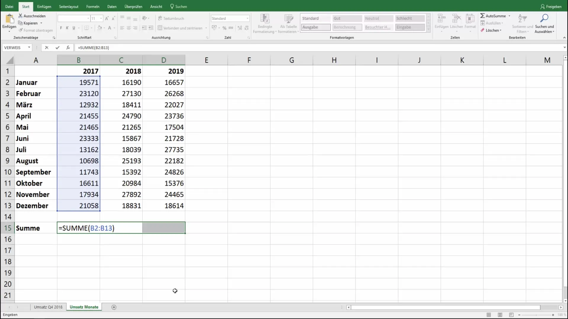 Copy formulas in Excel efficiently automatically