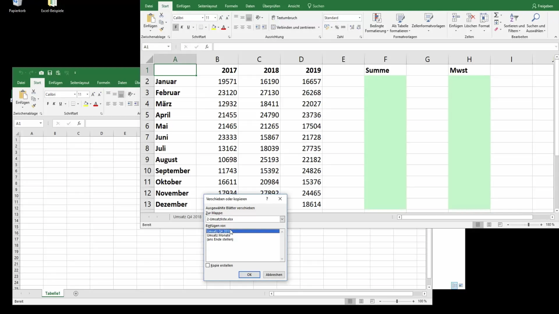 Excel: Preslovitev delovnih listov med datotekami