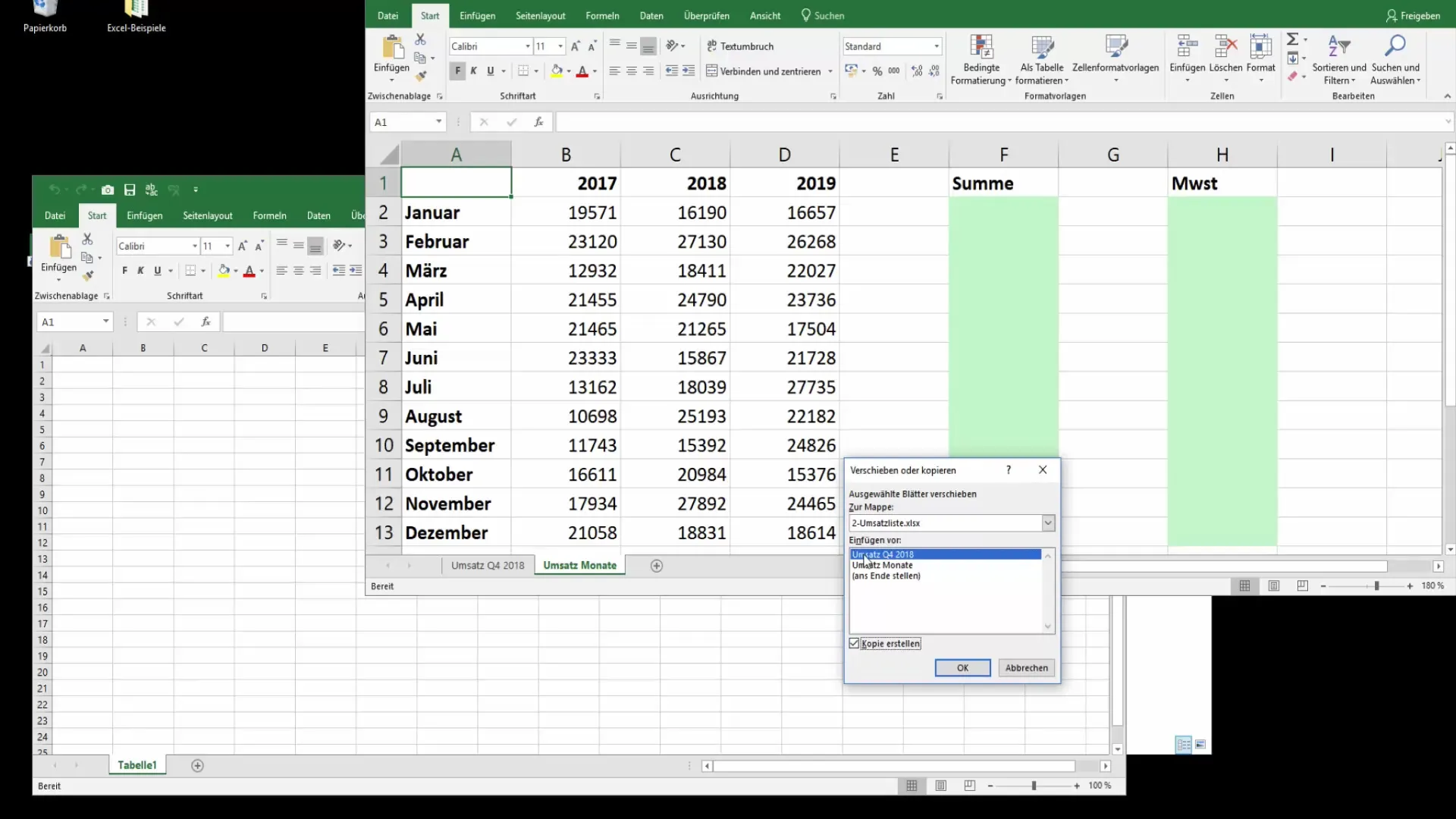 Excel: Μετακίνηση και αντιγραφή φύλλων εργασίας μεταξύ αρχείων