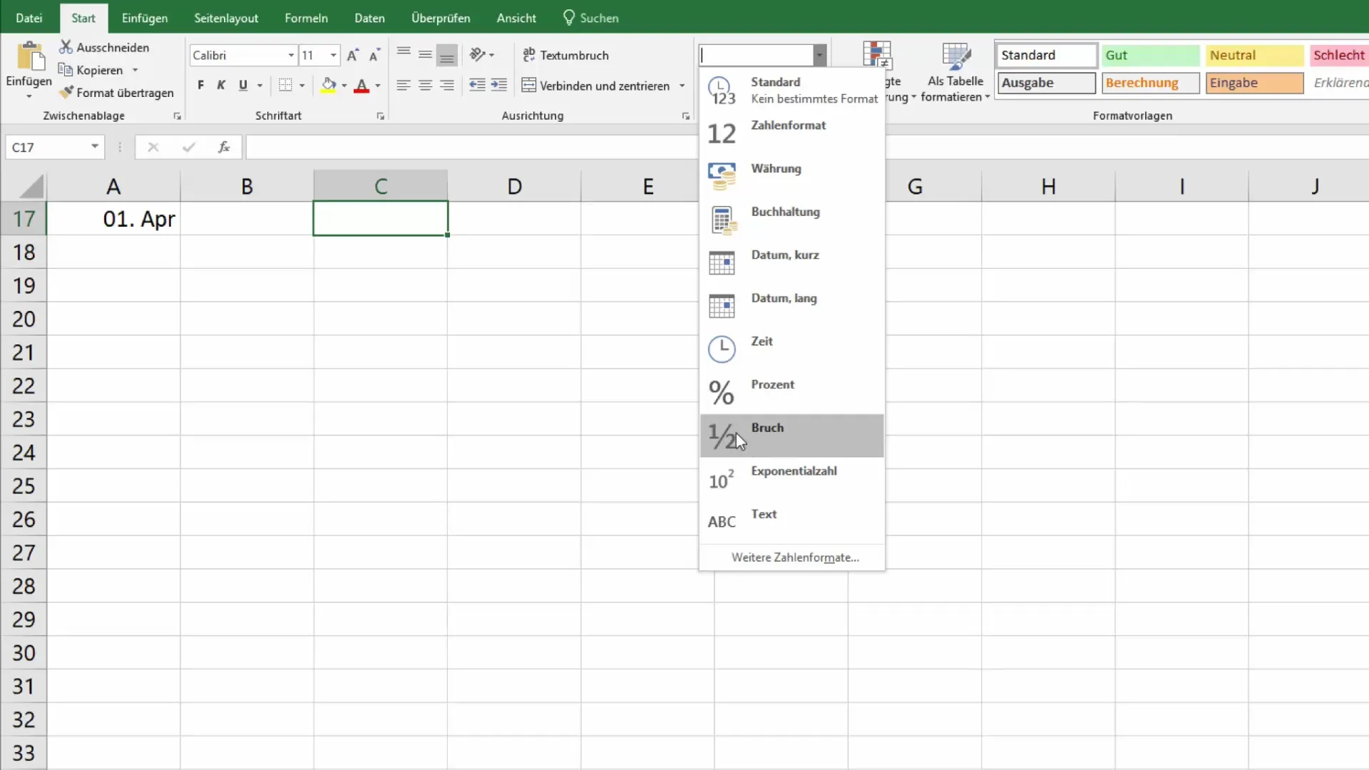 Teisingai rodyti ir apskaičiuoti trupmenas programoje "Excel