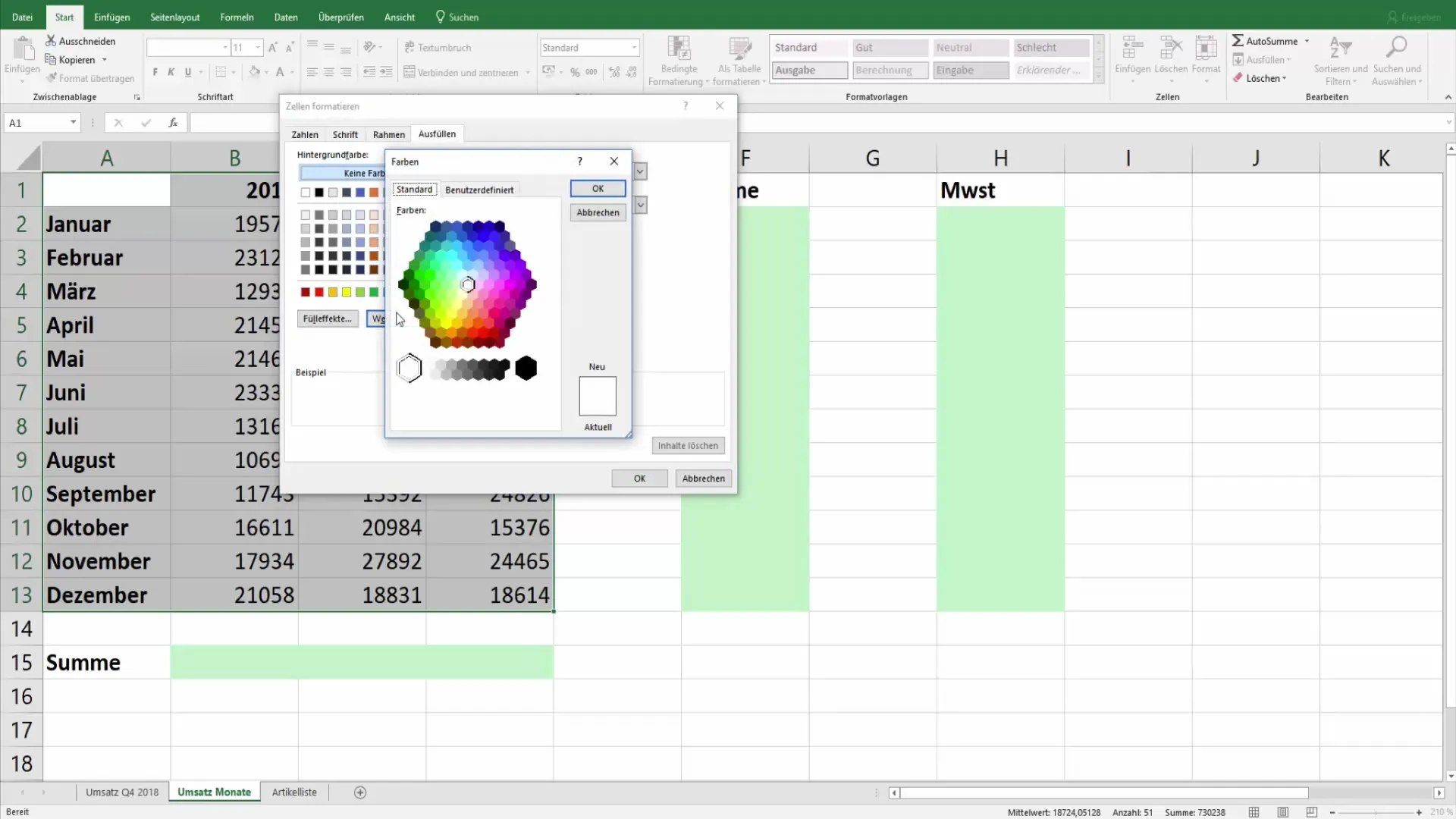 Excel: Her ikinci satırı nasıl renklendirirsiniz