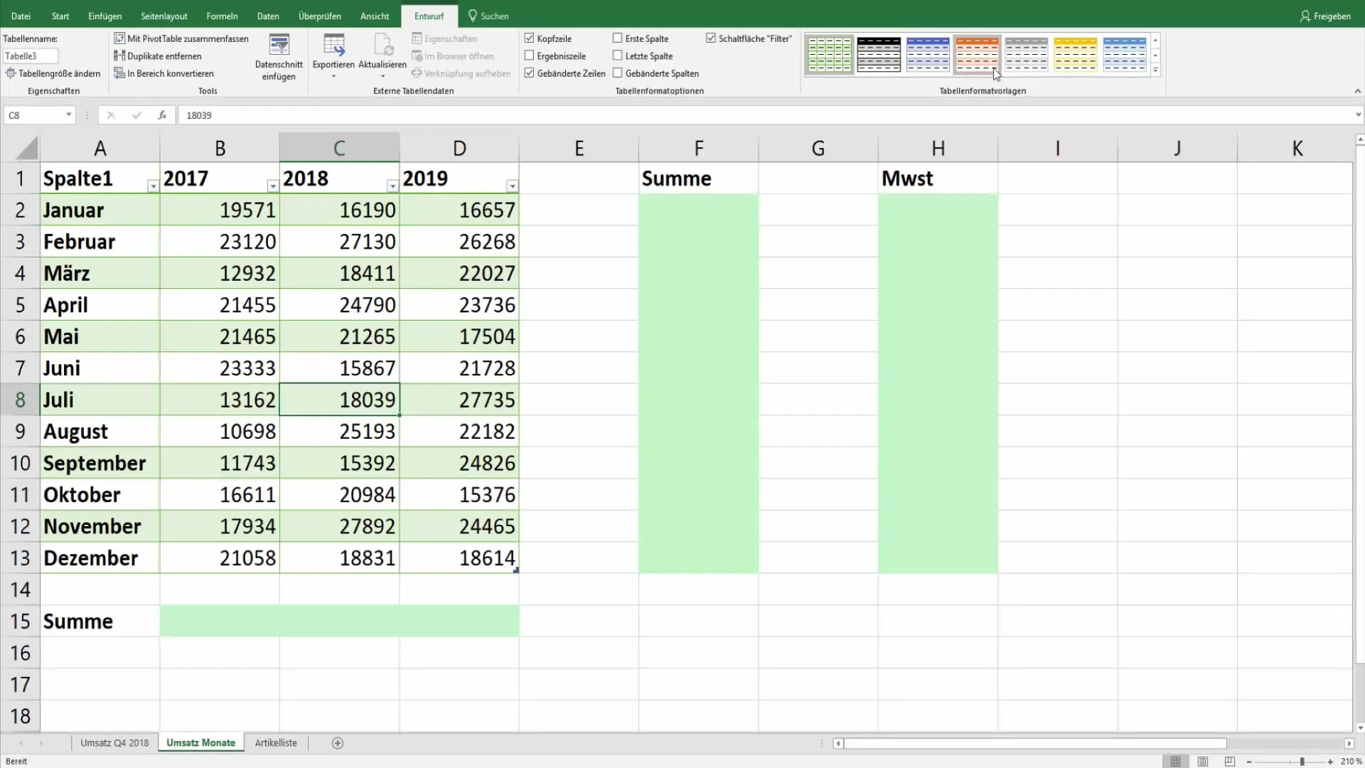 "Excel": Kaip spalvotai paryškinti kas antrą eilutę