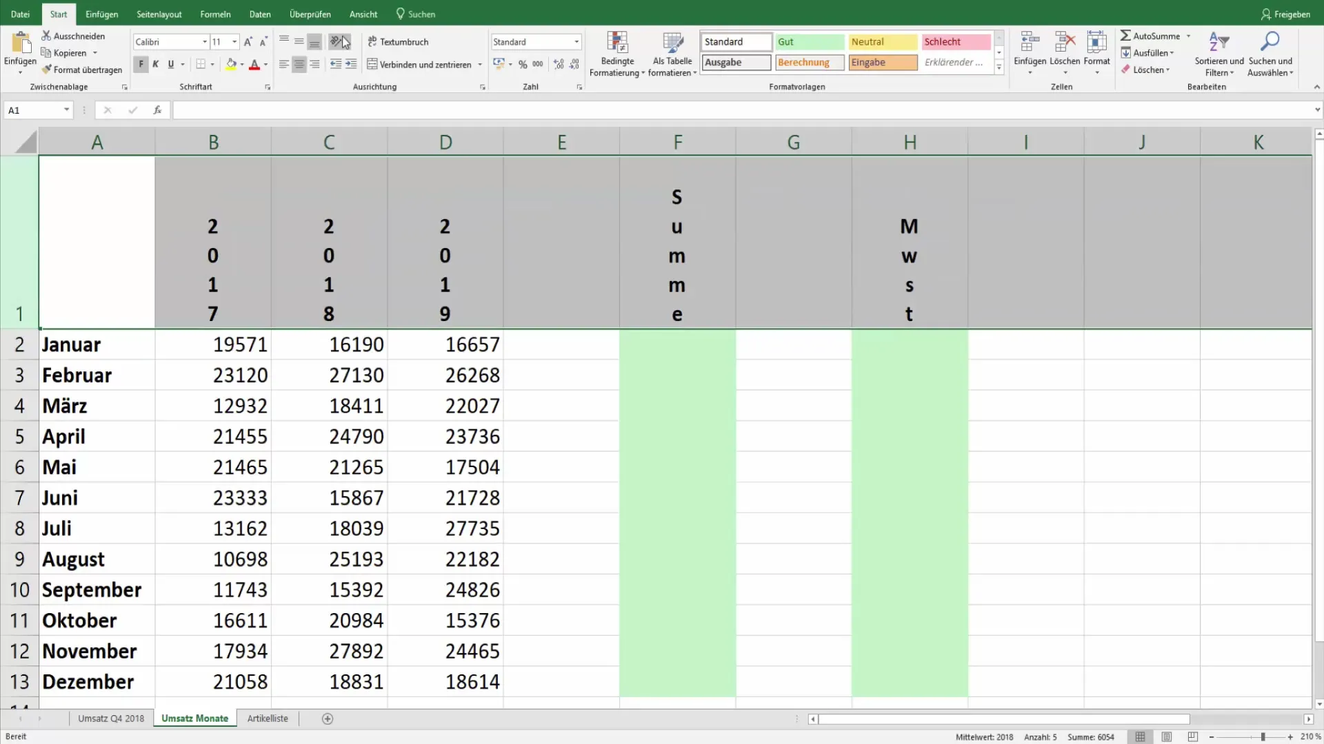 Efektyvus "Excel" lentelių su pasvirusiomis antraštėmis projektavimas