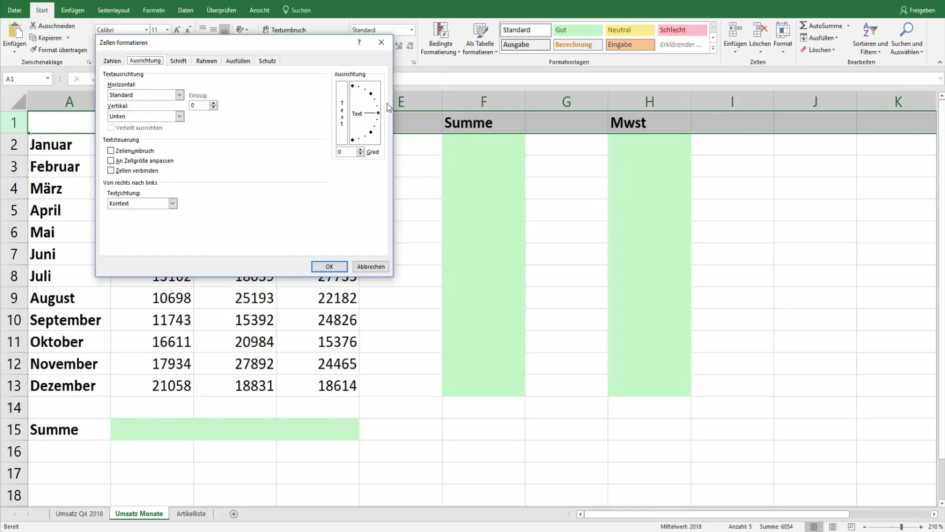 Efektyvus "Excel" lentelių su pasvirusiomis antraštėmis projektavimas