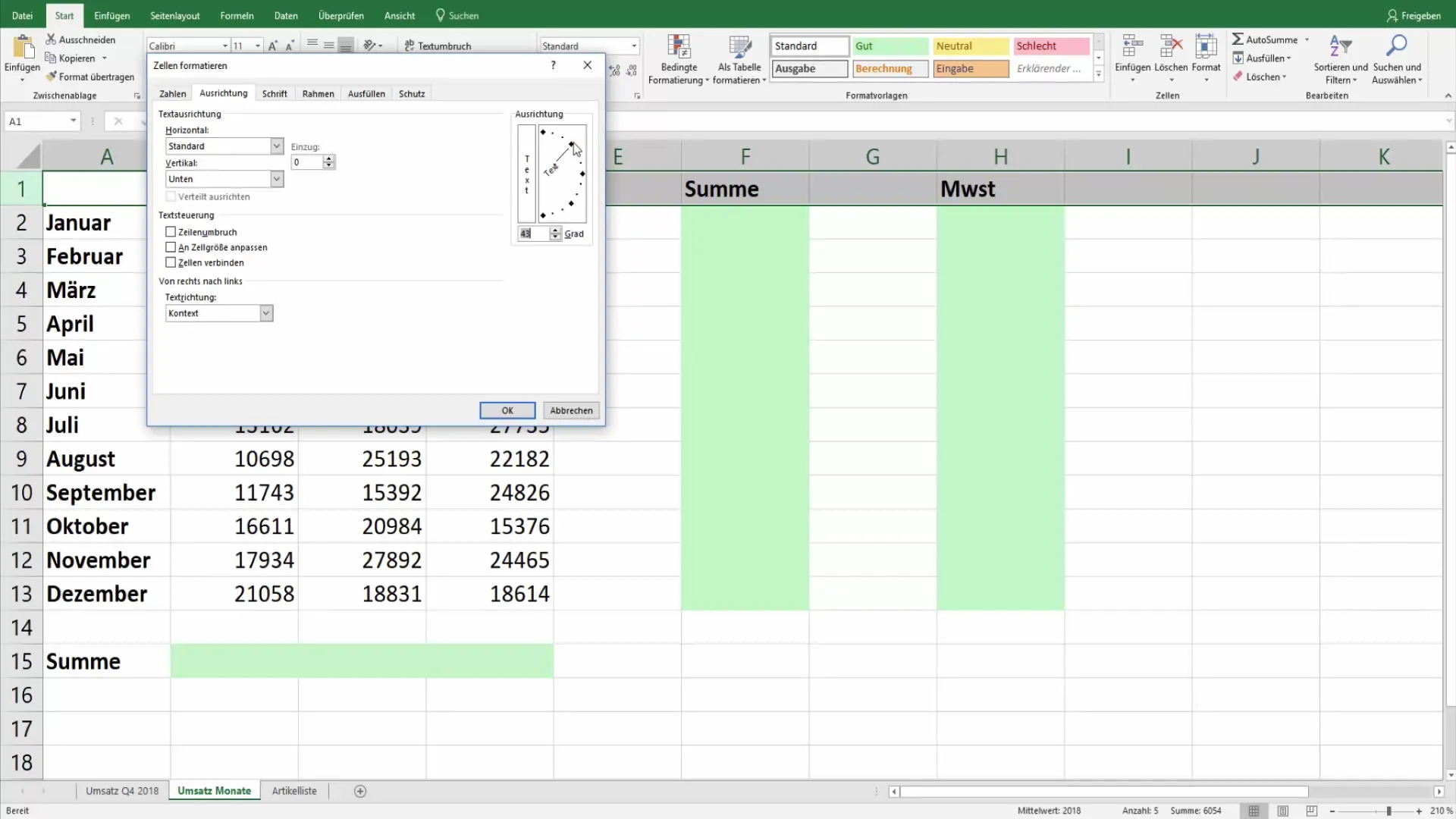 Efektyvus "Excel" lentelių su pasvirusiomis antraštėmis projektavimas