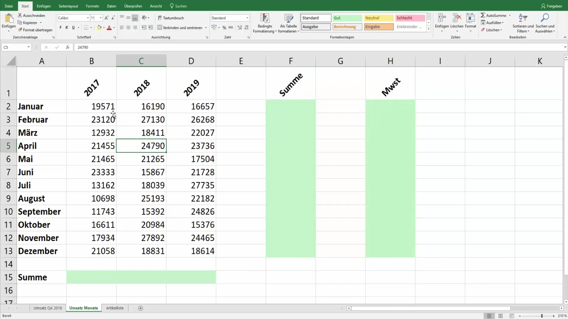 Efektyvus "Excel" lentelių su pasvirusiomis antraštėmis projektavimas