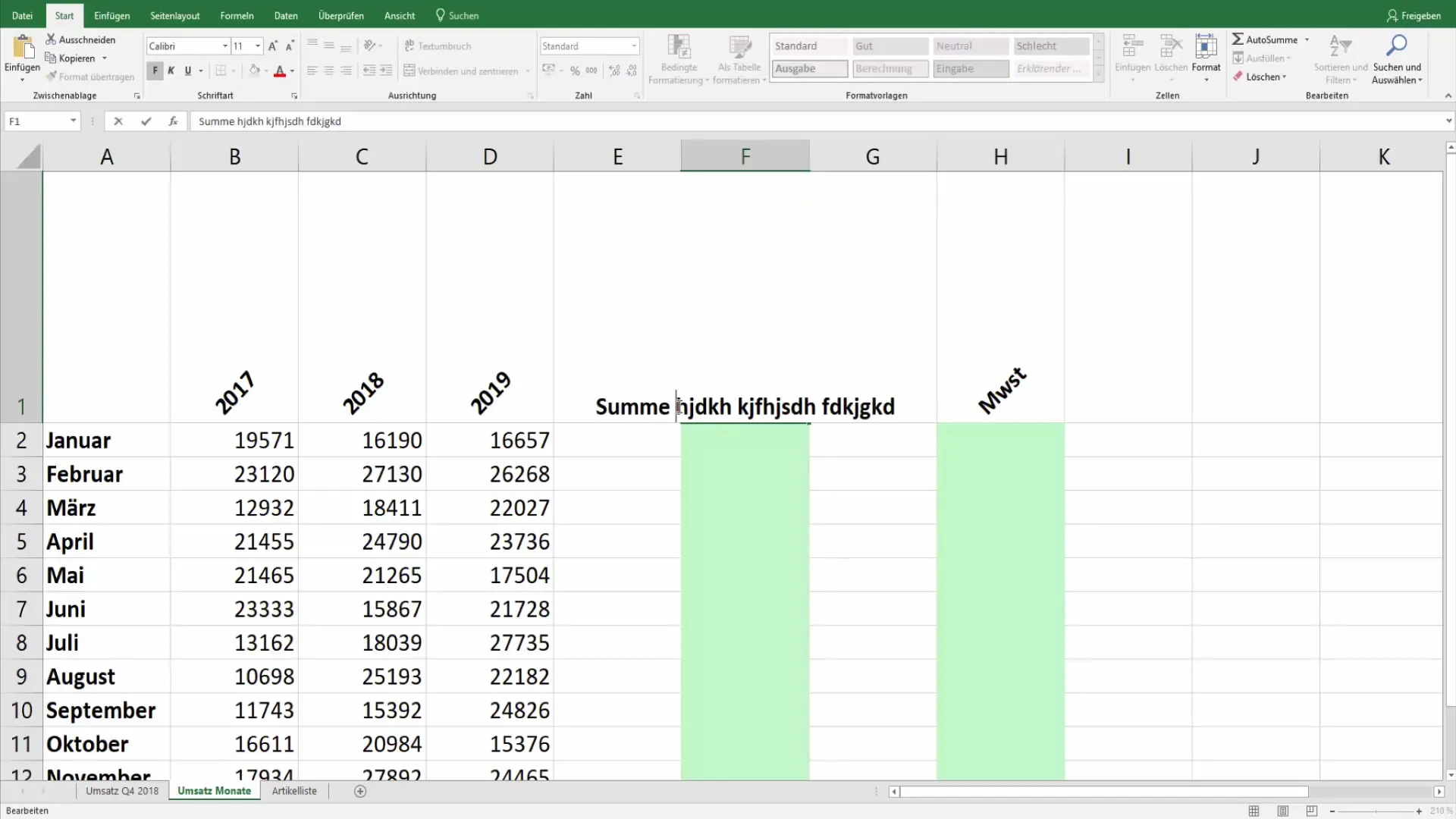 Efektyvus "Excel" lentelių su pasvirusiomis antraštėmis projektavimas