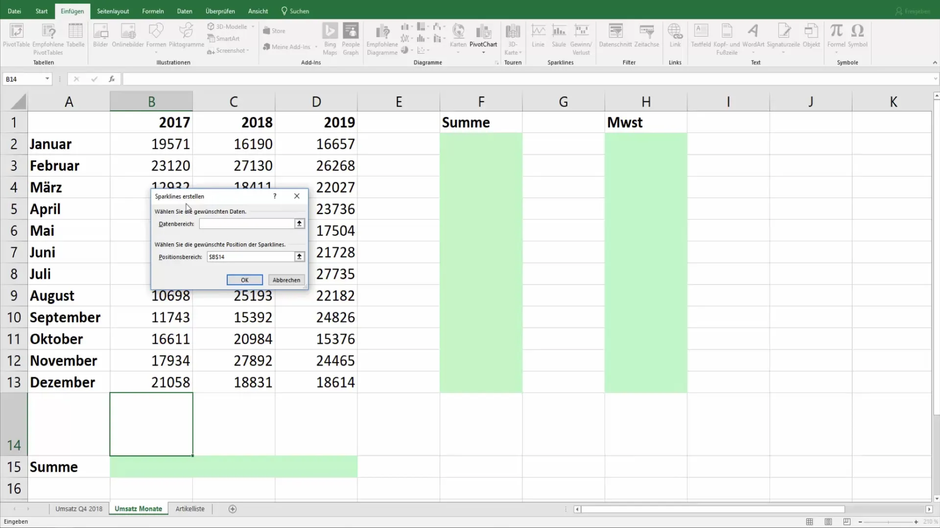 Sparklinės eilutės "Excel" programoje: kaip aiškiai pateikti duomenis