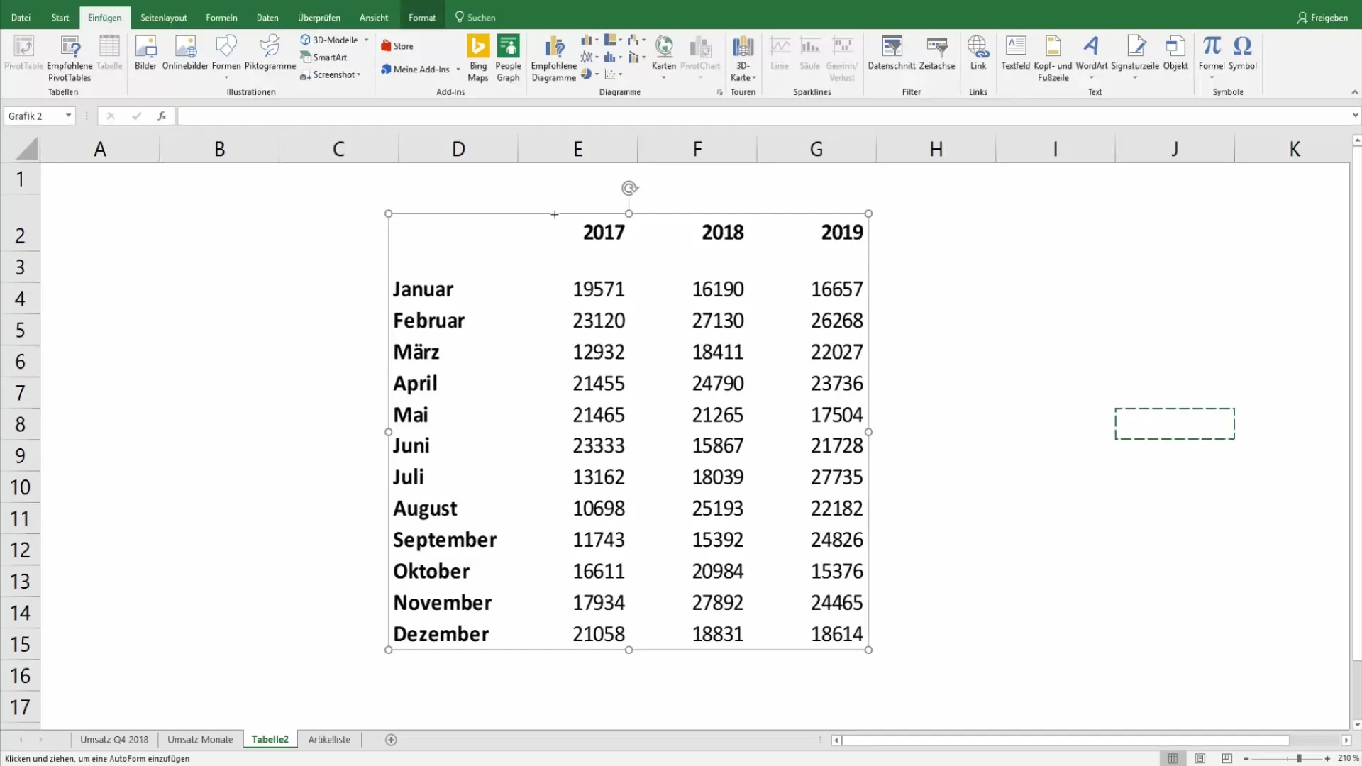 Kurkite patrauklias "Excel" lenteles pristatymams