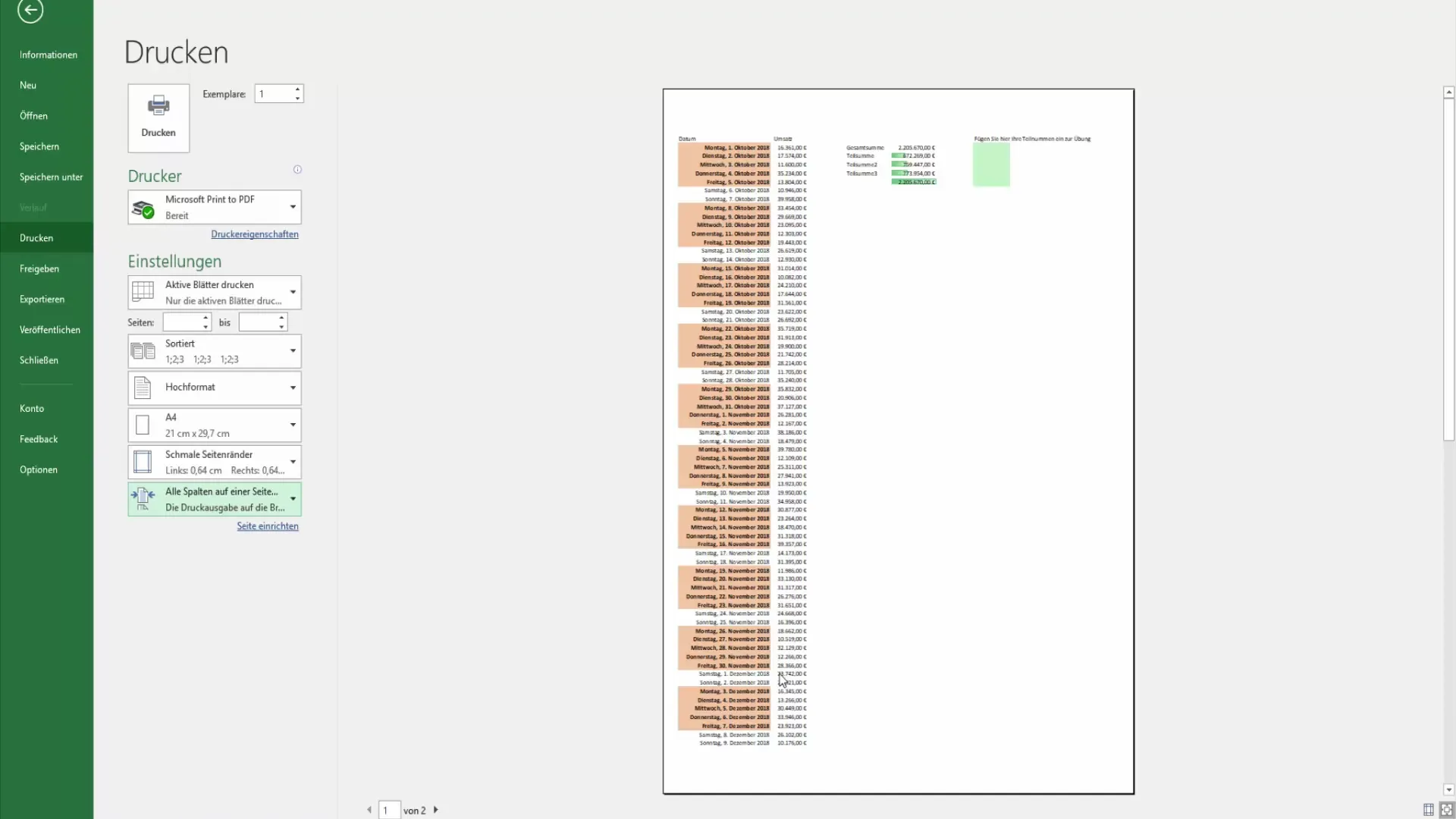 "Excel" darbalapiai lengvai spausdinami viename puslapyje