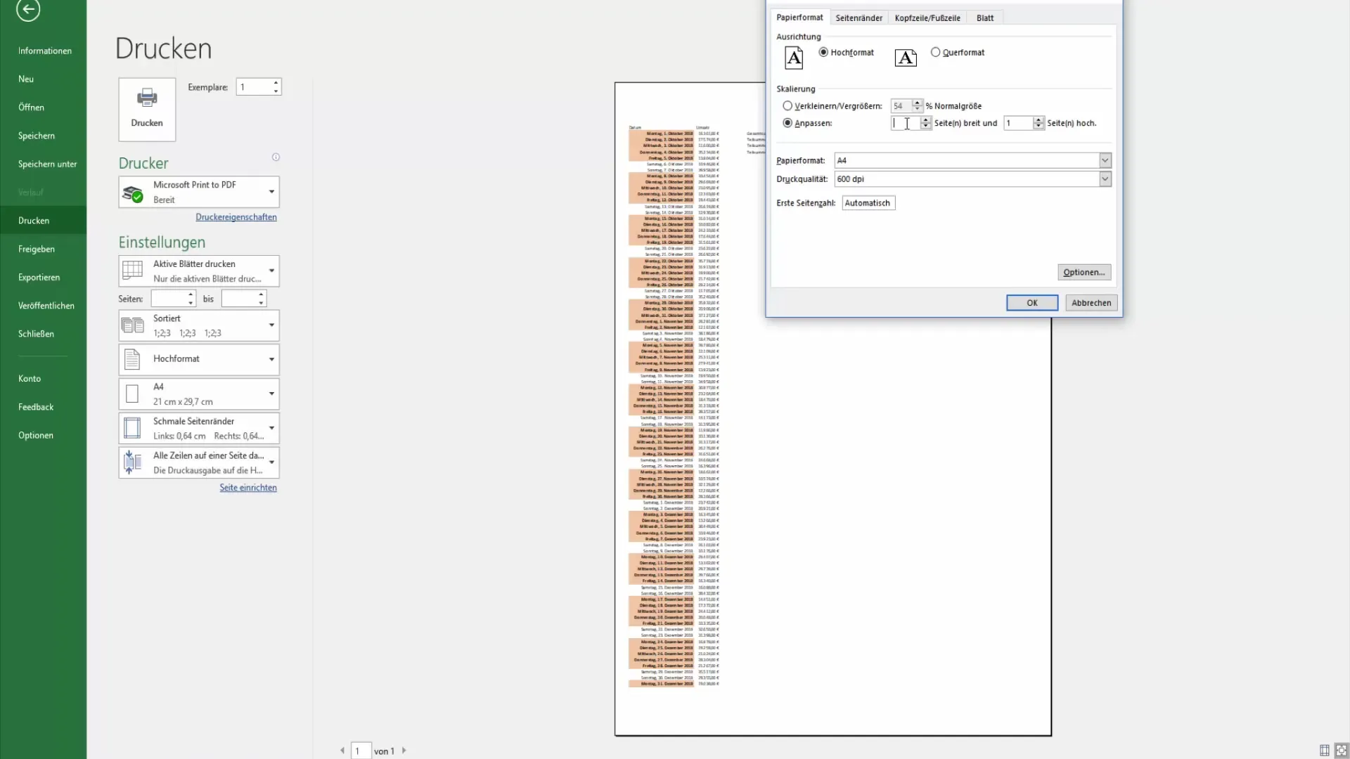 "Excel" darbalapiai lengvai spausdinami viename puslapyje