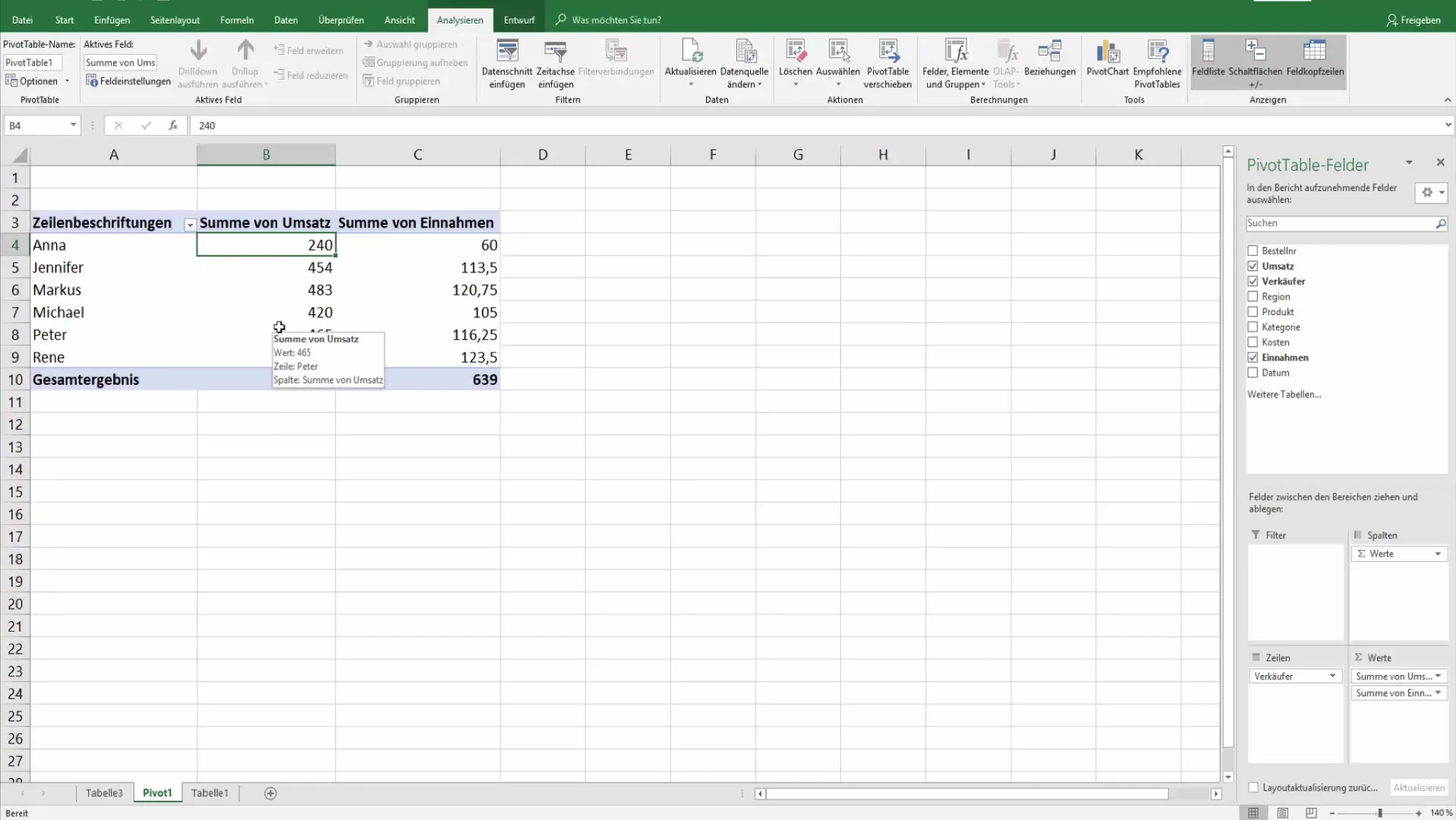 Bruge pivottabeller effektivt til beregninger og feltindstillinger