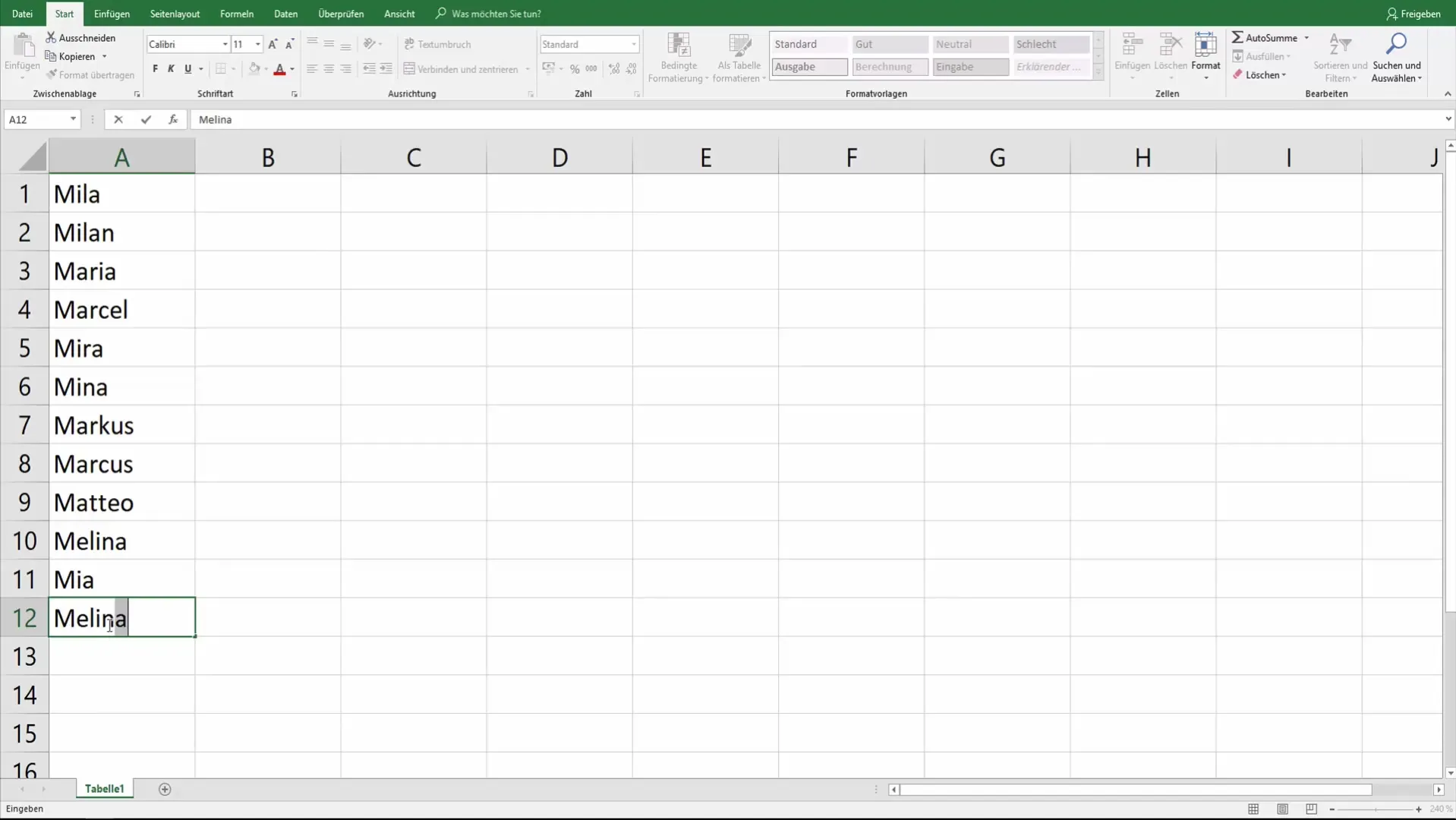 Secret selection in Excel: Tips for efficient data entry