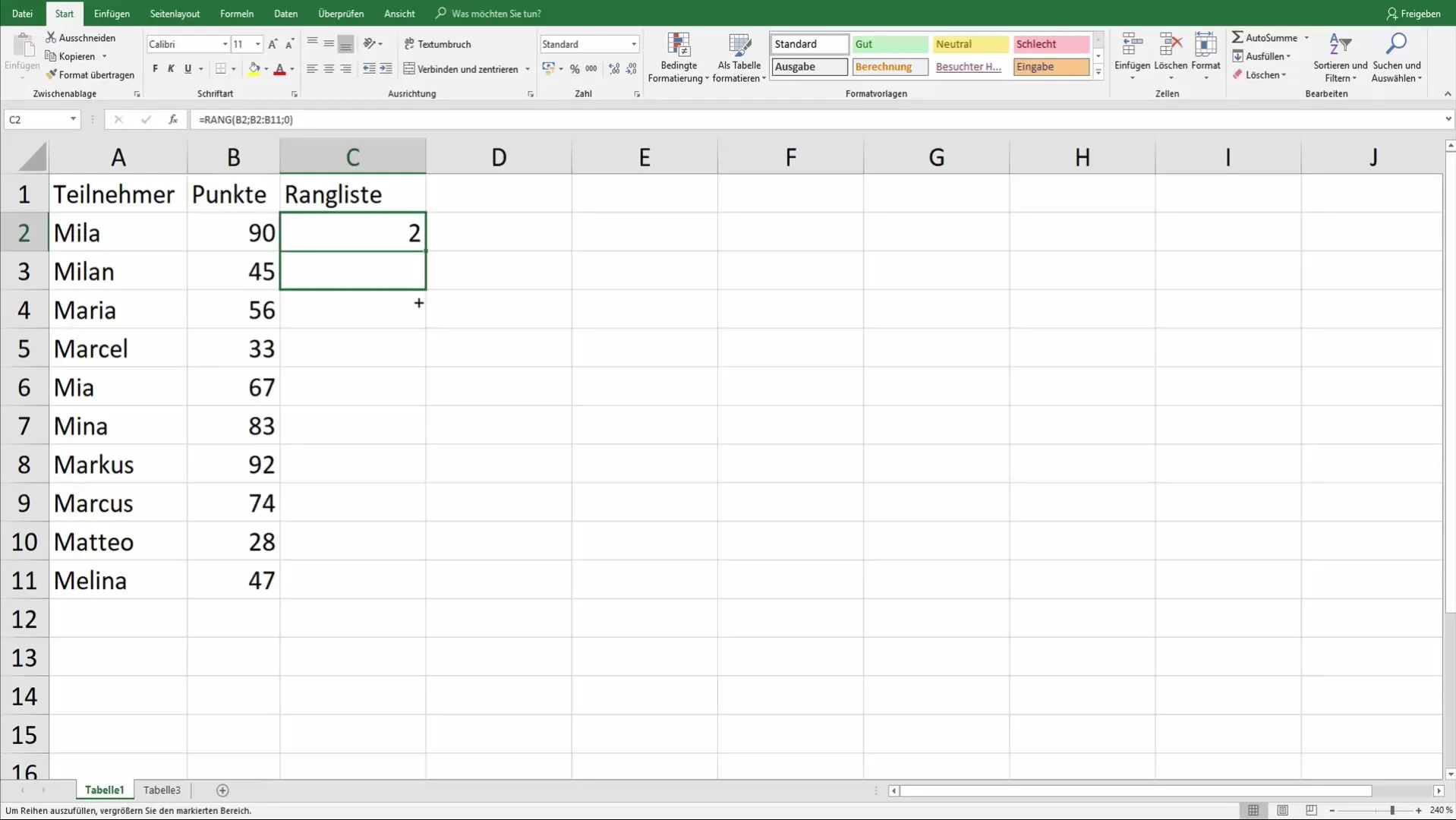 Automatically create Excel rankings for tournaments Automatically create Excel rankings for tournaments