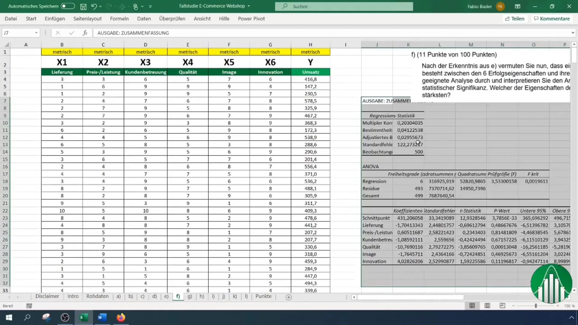 Statistické analýzy v Excelu: Efektivní vyhodnocování dat z průzkumu