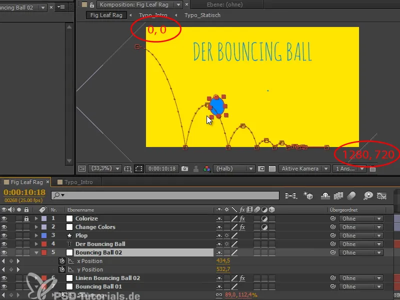 Animasi yang mudah dibuat: Bouncing Ball - transisi.