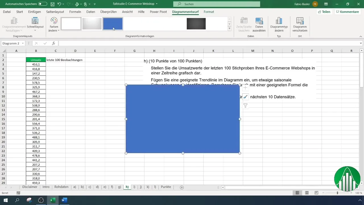 Tidsserie omsetningsprognose i Excel - Tittel