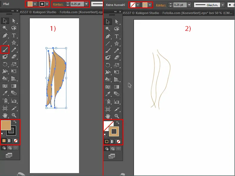 Draw hair in Illustrator