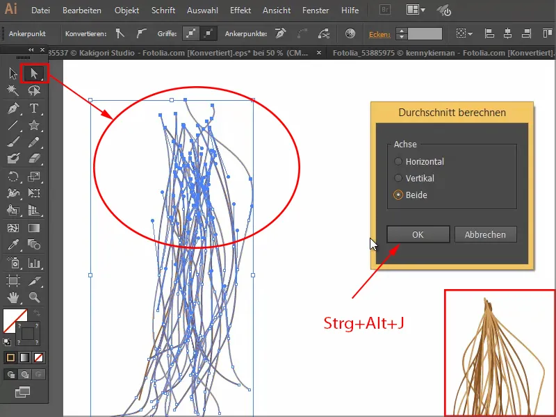 Narišite lase v programu Illustrator.