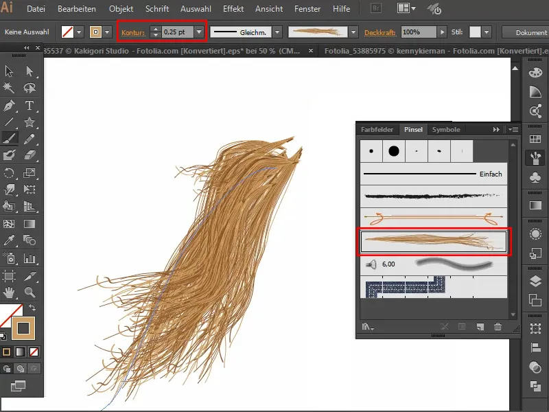 Peindre des cheveux dans Illustrator