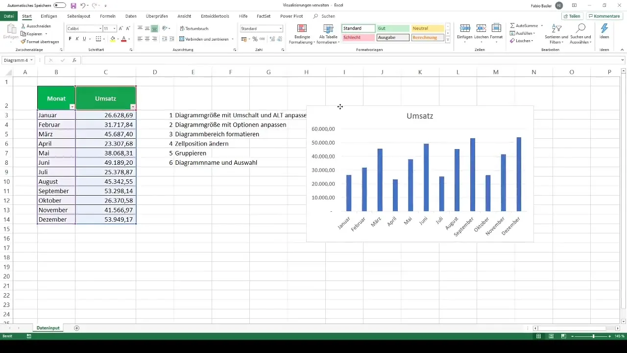 Efektīva diagrammu pārvaldība programmā Excel