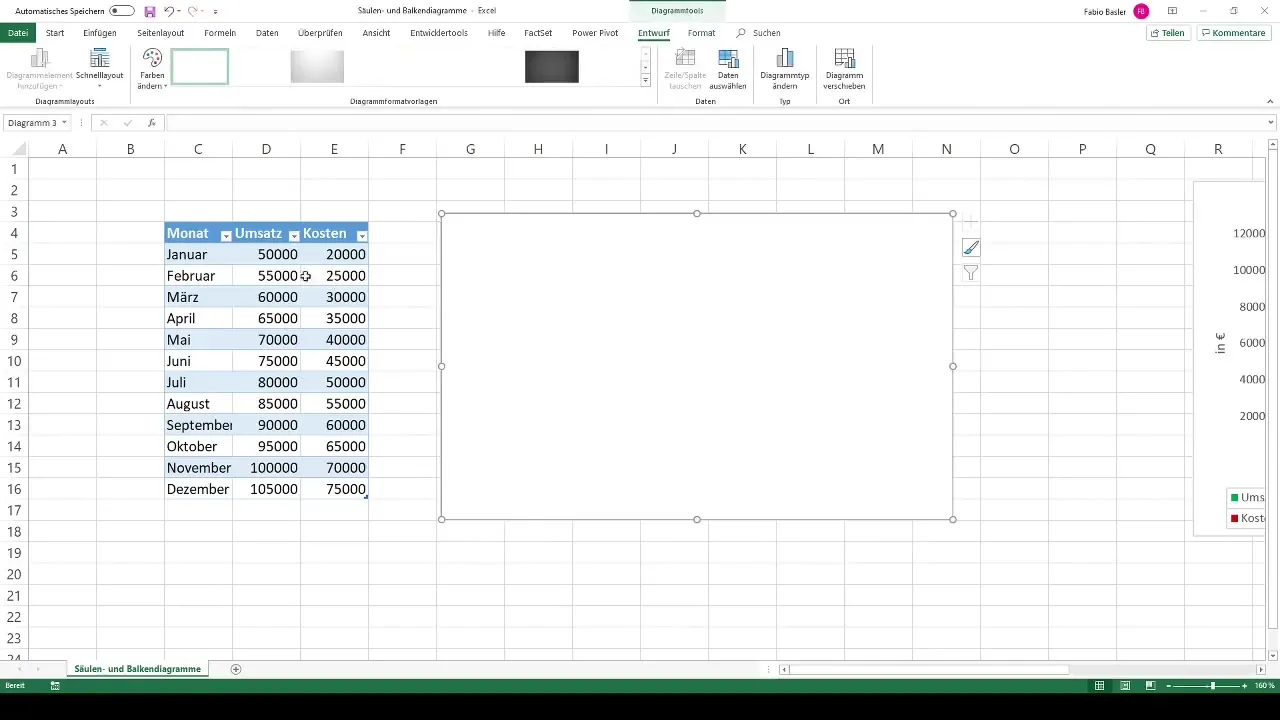 Membuat analisis data visual - membuat diagram batang dan diagram balok di Excel