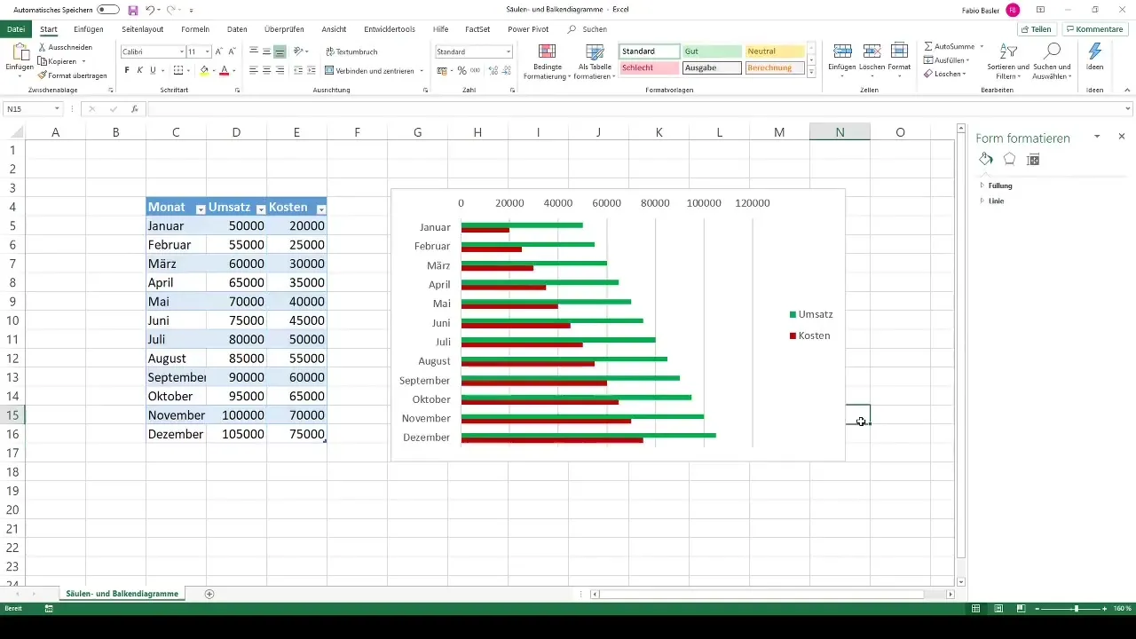 Análisis de datos visual: creación de gráficos de columnas y barras en Excel