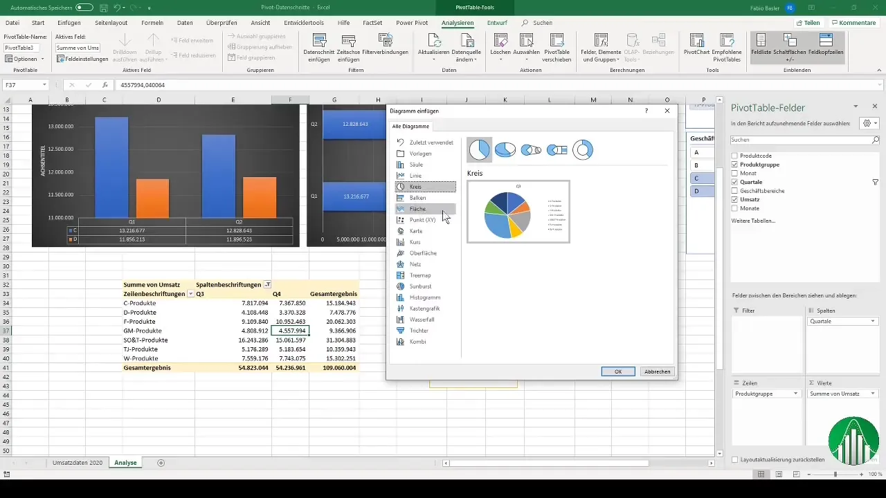 Buat diagram Pivot dinamis di Excel untuk visualisasi data