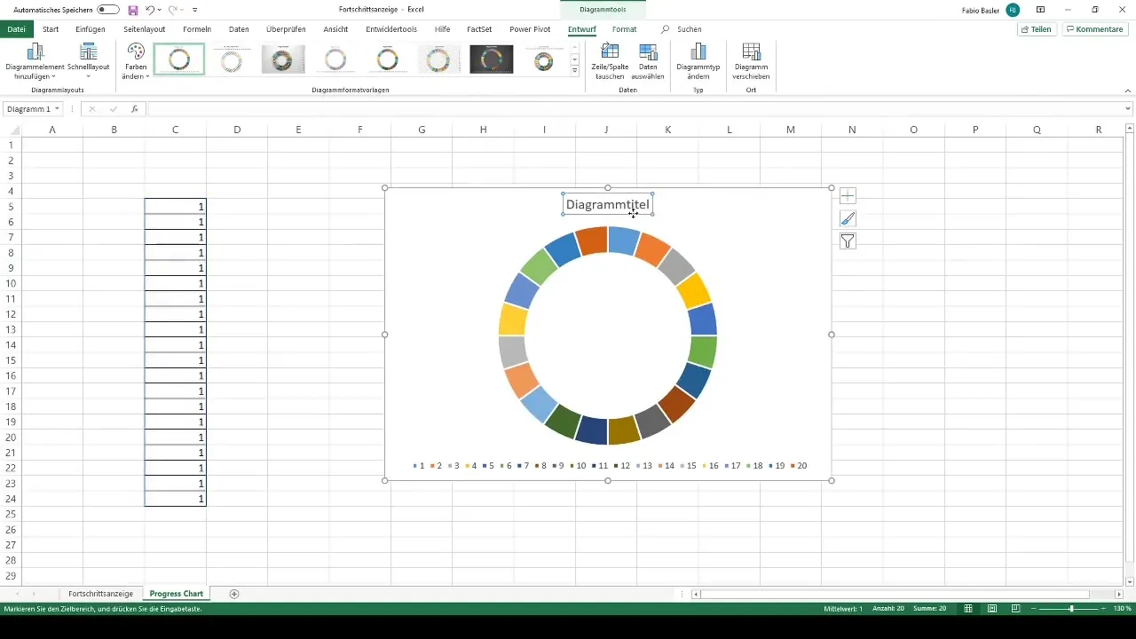 Opret dynamisk fremskridtsindikator i Excel