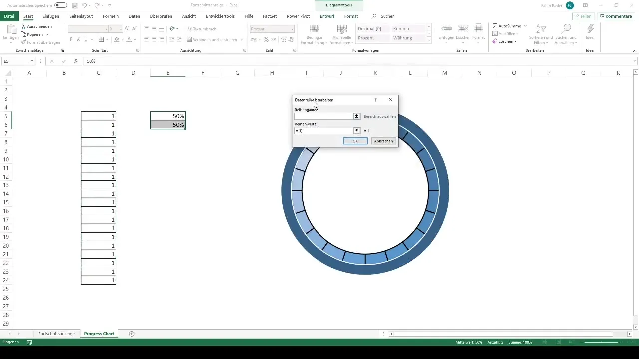 Dinamiskas progresa joslas izveide programmā Excel