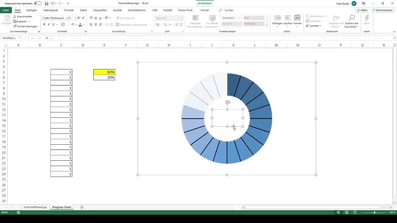 Opret dynamisk fremskridtsindikator i Excel