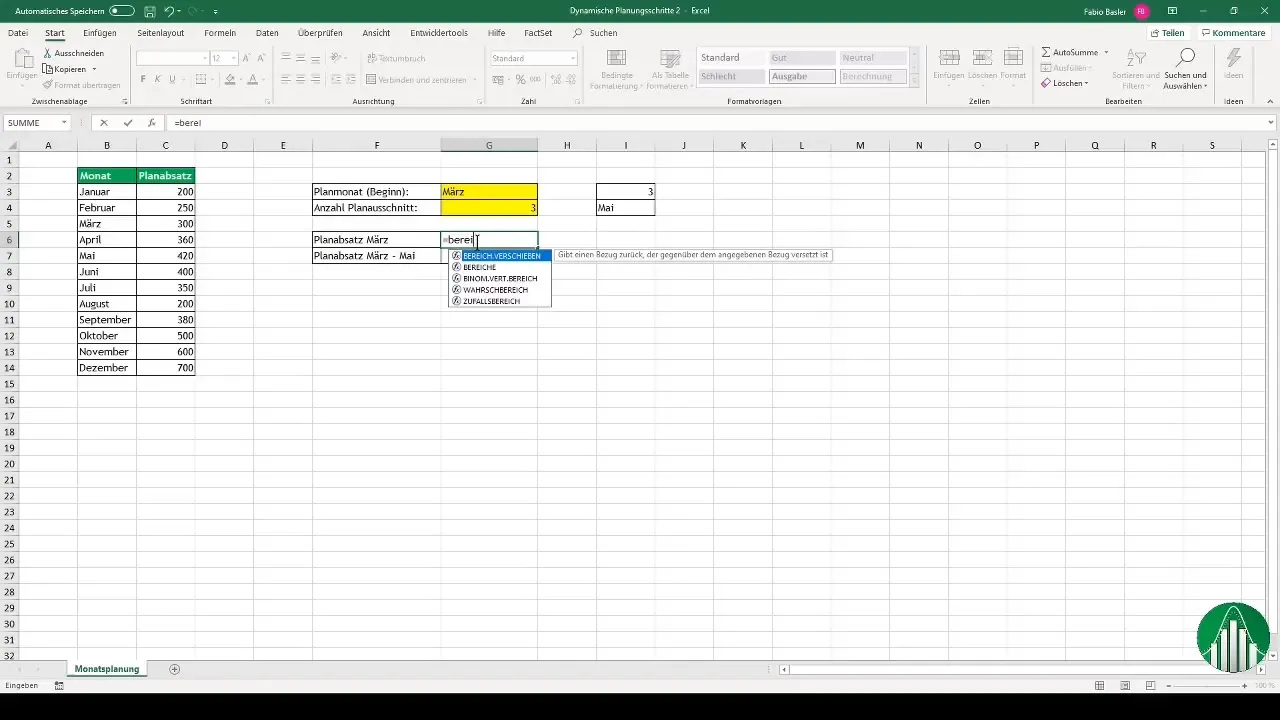 Interaktīvu diagrammu izveide programmā Excel ar dinamiskiem plānošanas soļiem