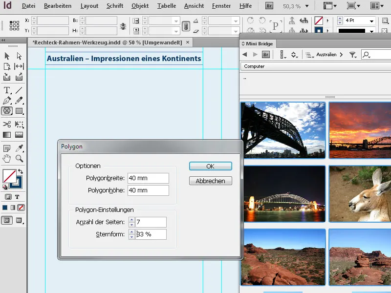 Die Platzhalter-Rahmen-Werkzeuge in InDesign