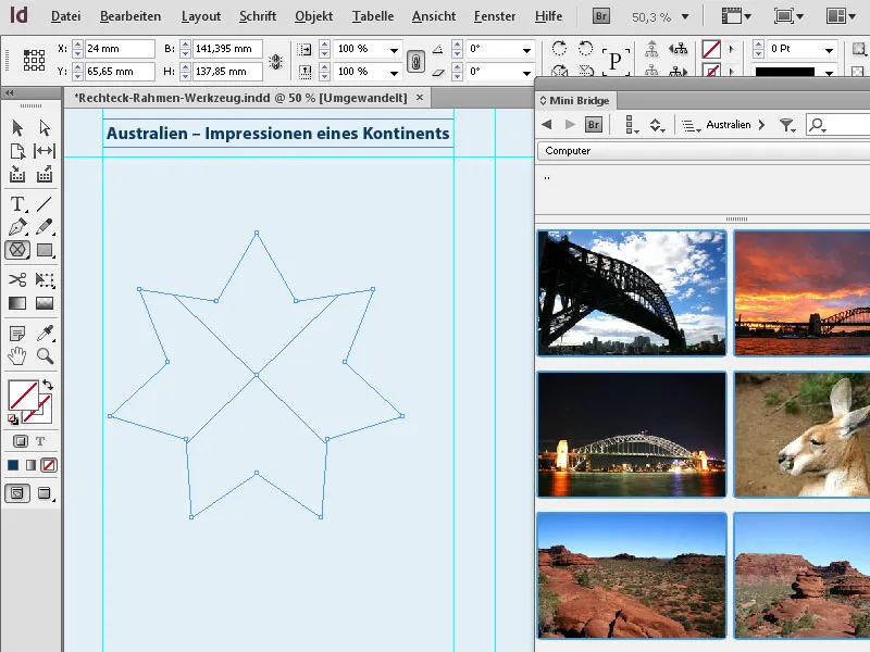 Die Platzhalter-Rahmen-Werkzeuge in InDesign