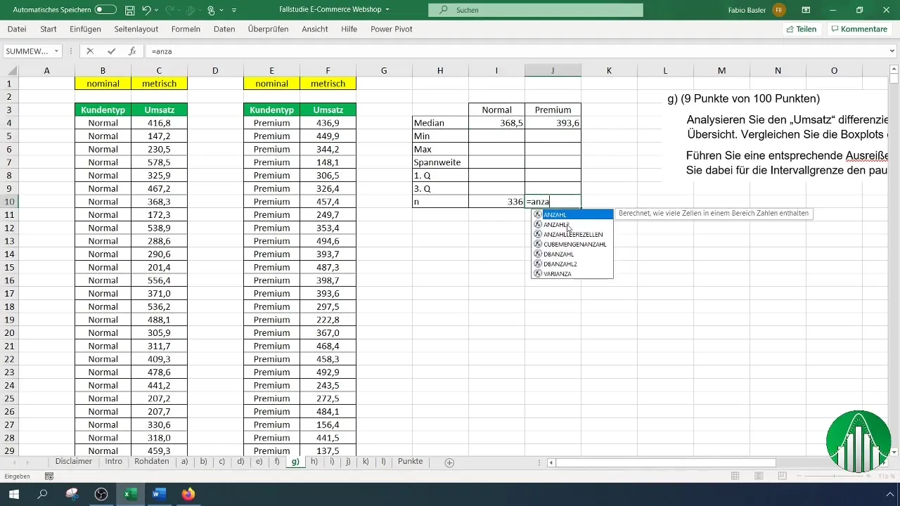 Análisis de diagrama de caja y detección de valores atípicos en Excel