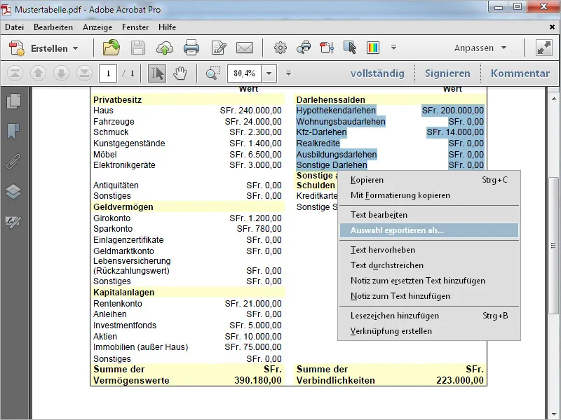 Извлечение изображений и текста из файлов PDF и сохранение их как документа Office с помощью Acrobat.