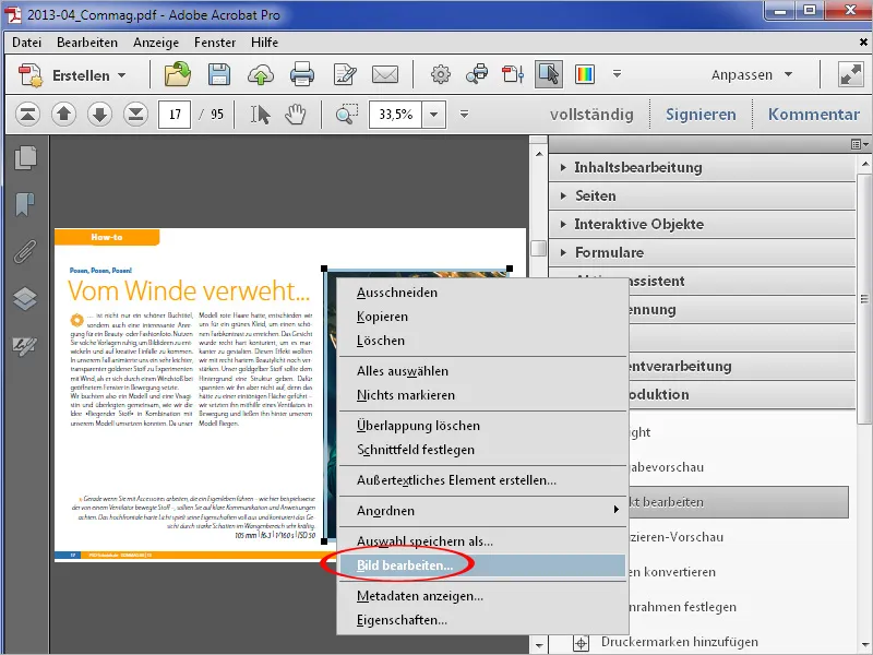 Extract images and text from PDF files and save them as Office documents with Acrobat