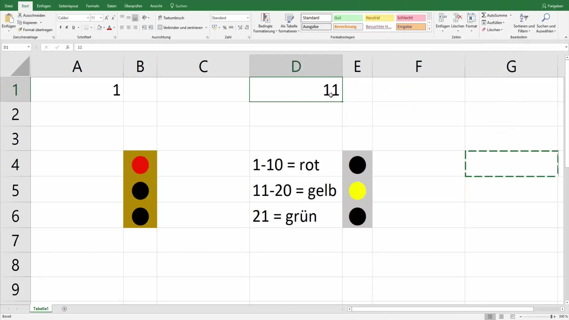 Nustatykite "Excel" šviesoforo funkciją, kad optimaliai pateiktumėte duomenis