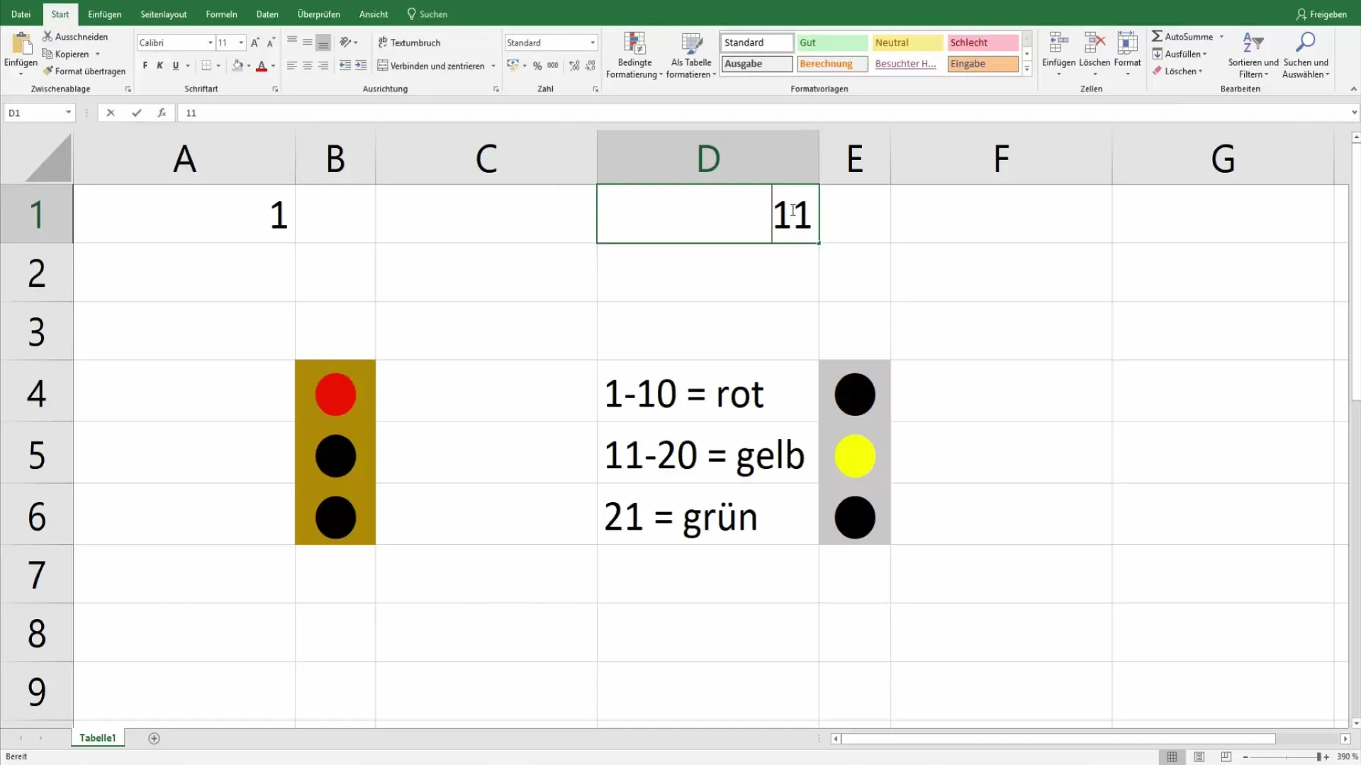 Nustatykite "Excel" šviesoforo funkciją, kad optimaliai pateiktumėte duomenis